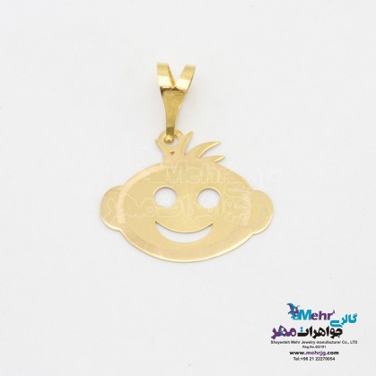 Gold pendant - child design-MM1957.